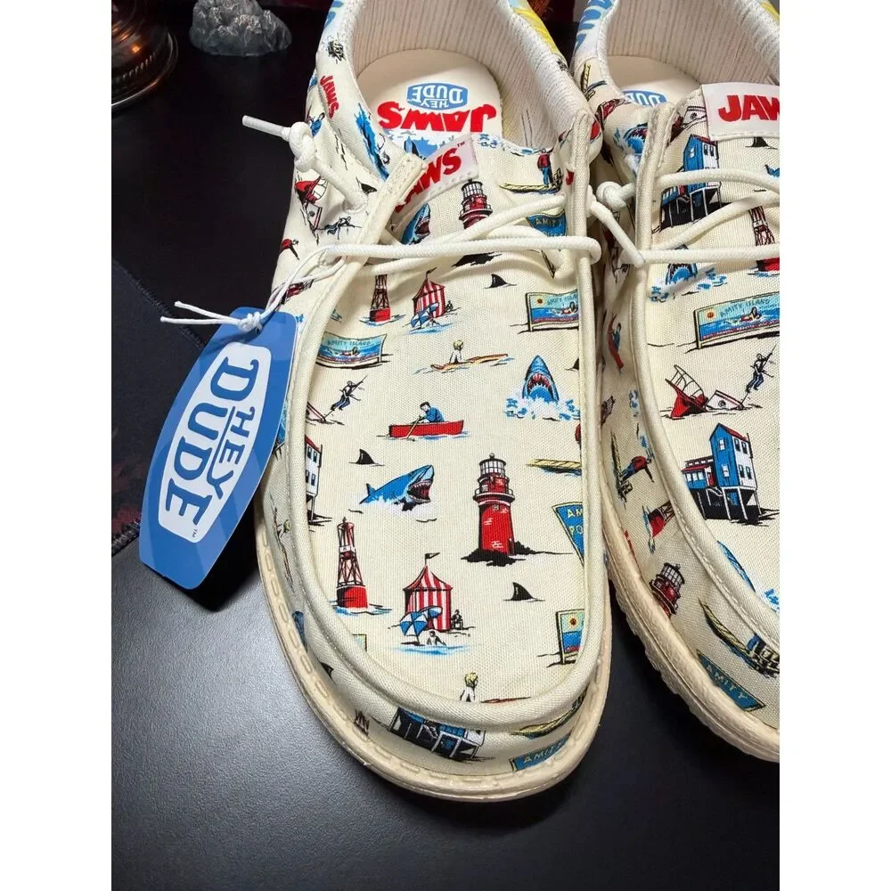 NEW IN BOX Wally Funky Jaws Hey Dudes Size 13 Mens